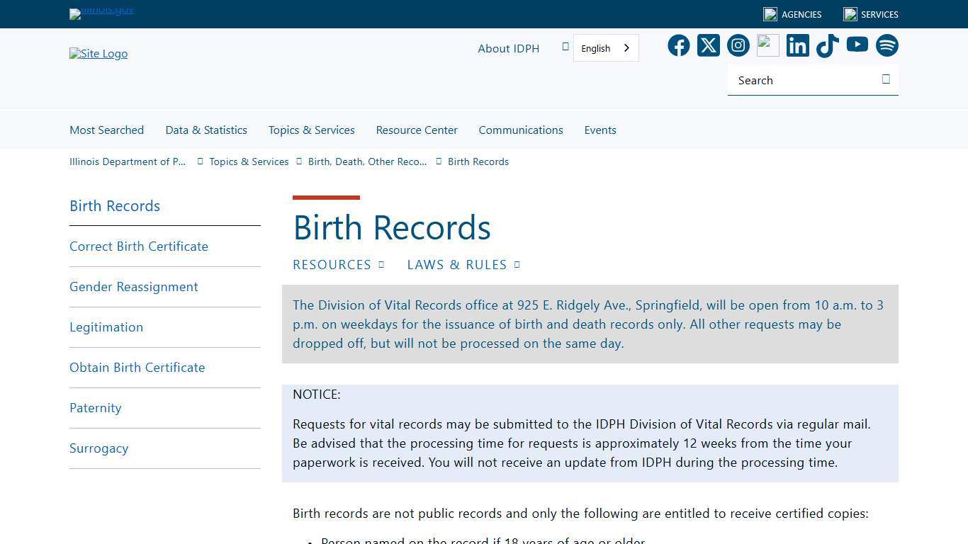 Birth Records
